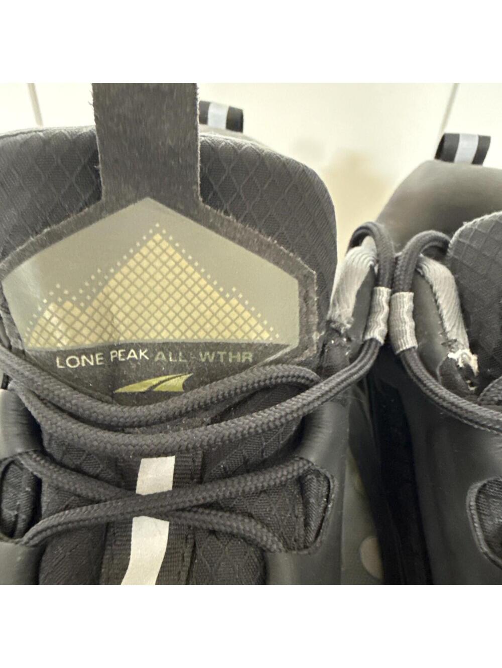 Altra Shoes Mens Size 8 Black Yellow Lone Peak All  WTHR Trail Running Hiking - Picture 4 of 14